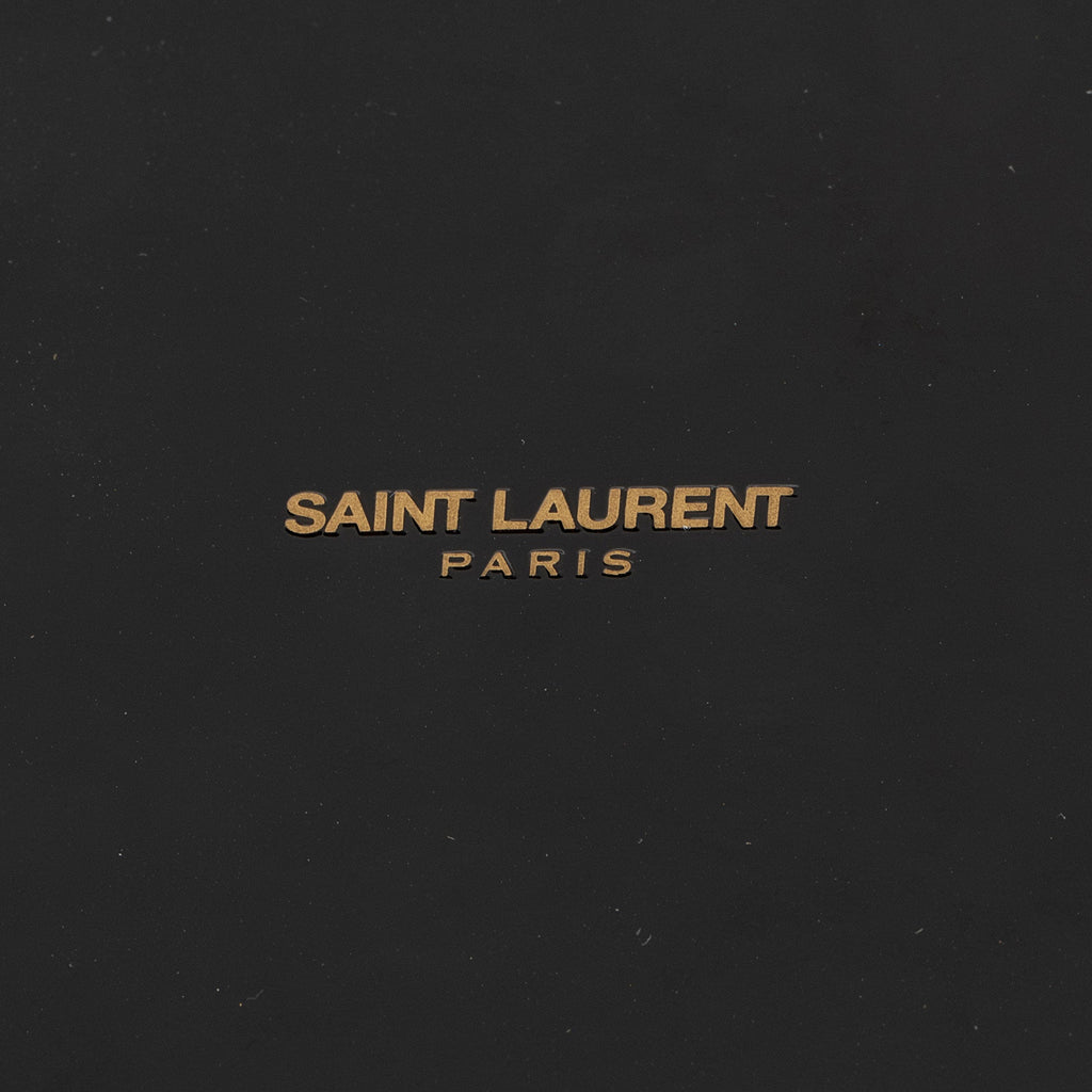 Saint Laurent Patent Leather Studded Seau Coeur Bucket Bag