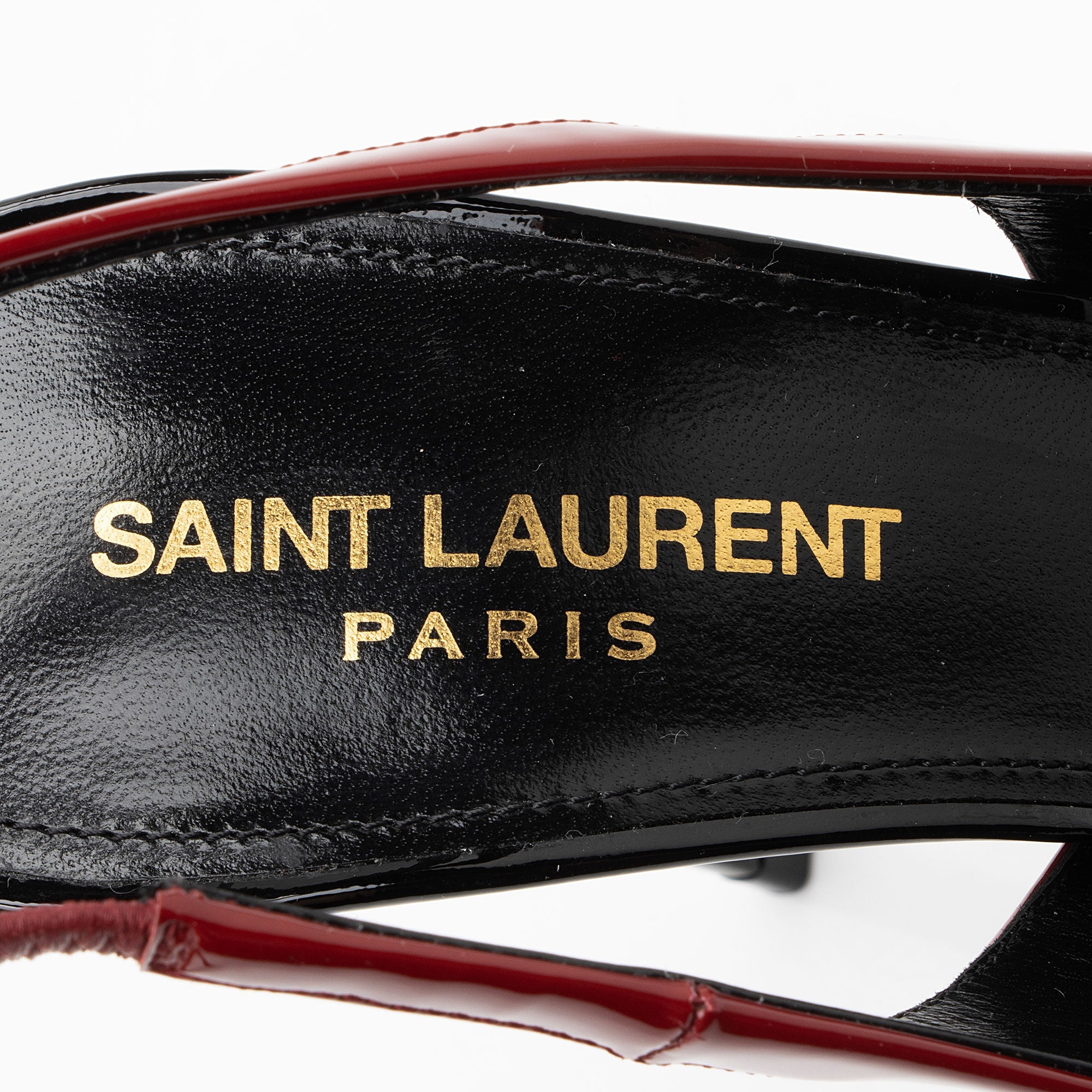 Saint Laurent Patent Leather Zoe Slingback Pumps - Size 7.5 / 37.5