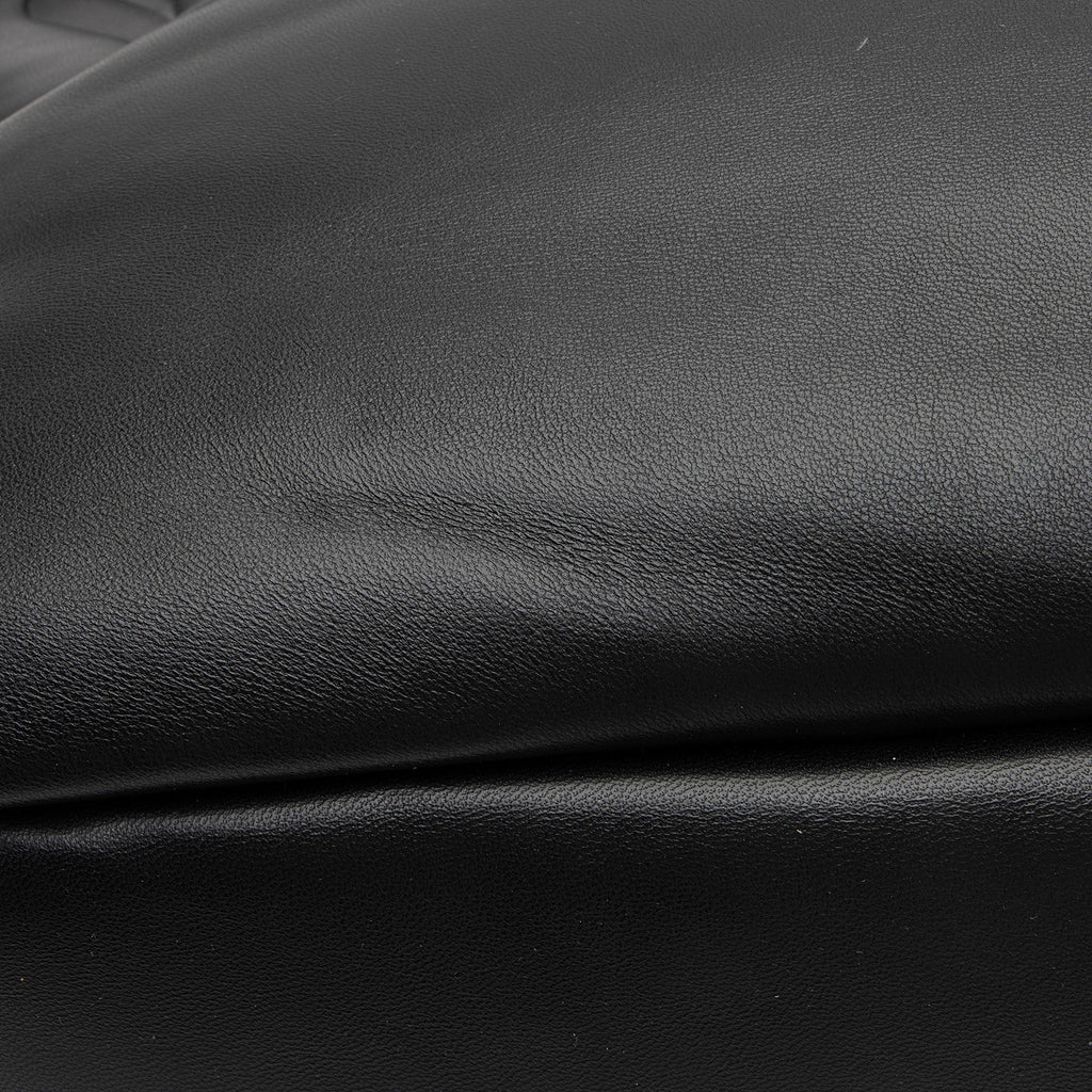 Saint Laurent Puffed Leather Logo Shopping Tote