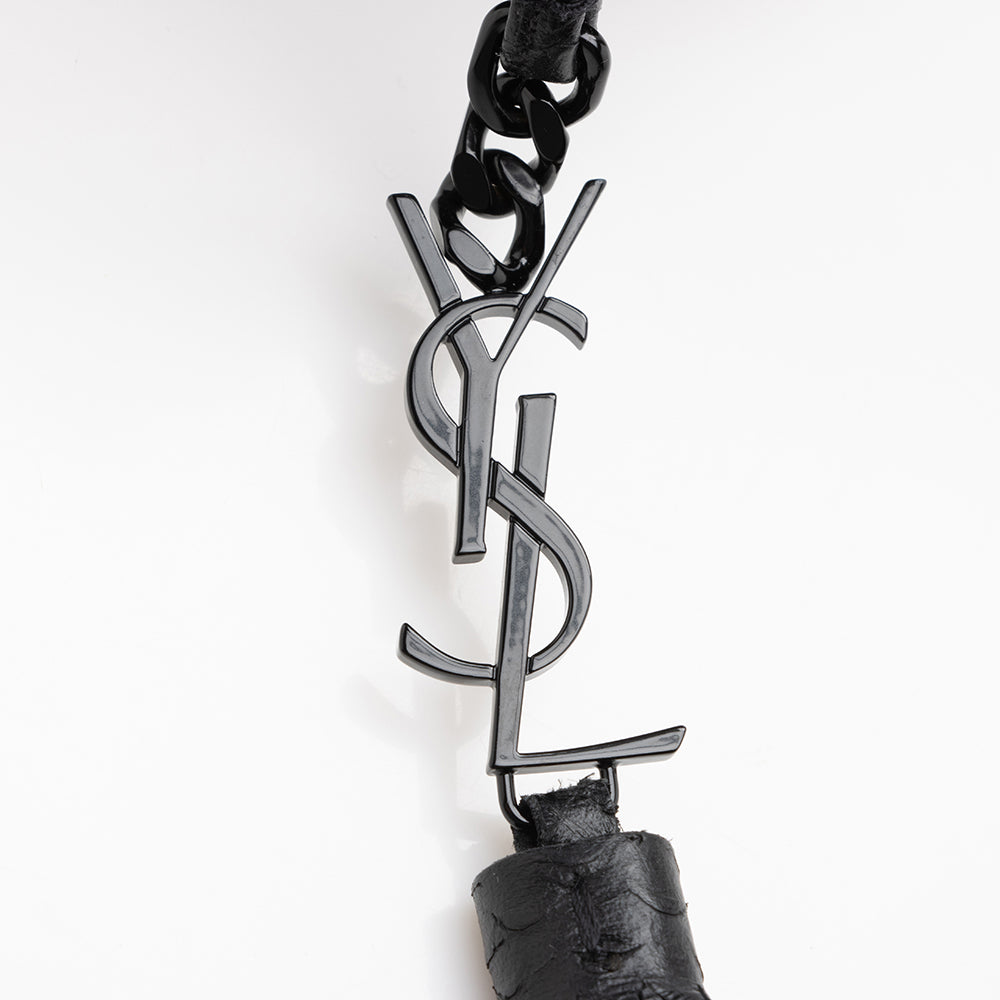 Saint Laurent Python Embossed Calfskin Mini Bucket Bag - FINAL SALE (SHF-17106)
