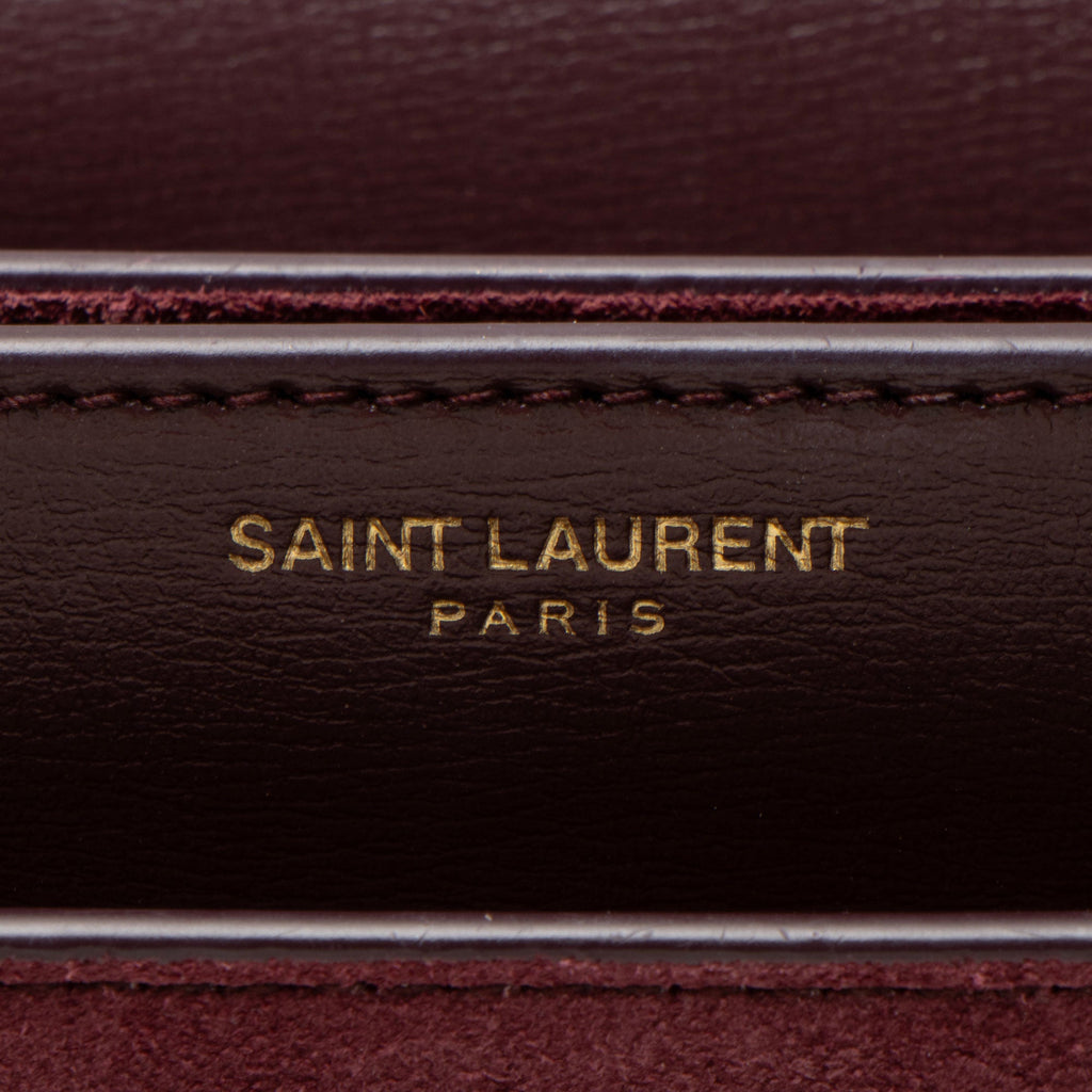 Saint Laurent Python Suede Monogram Sunset Medium Shoulder Bag