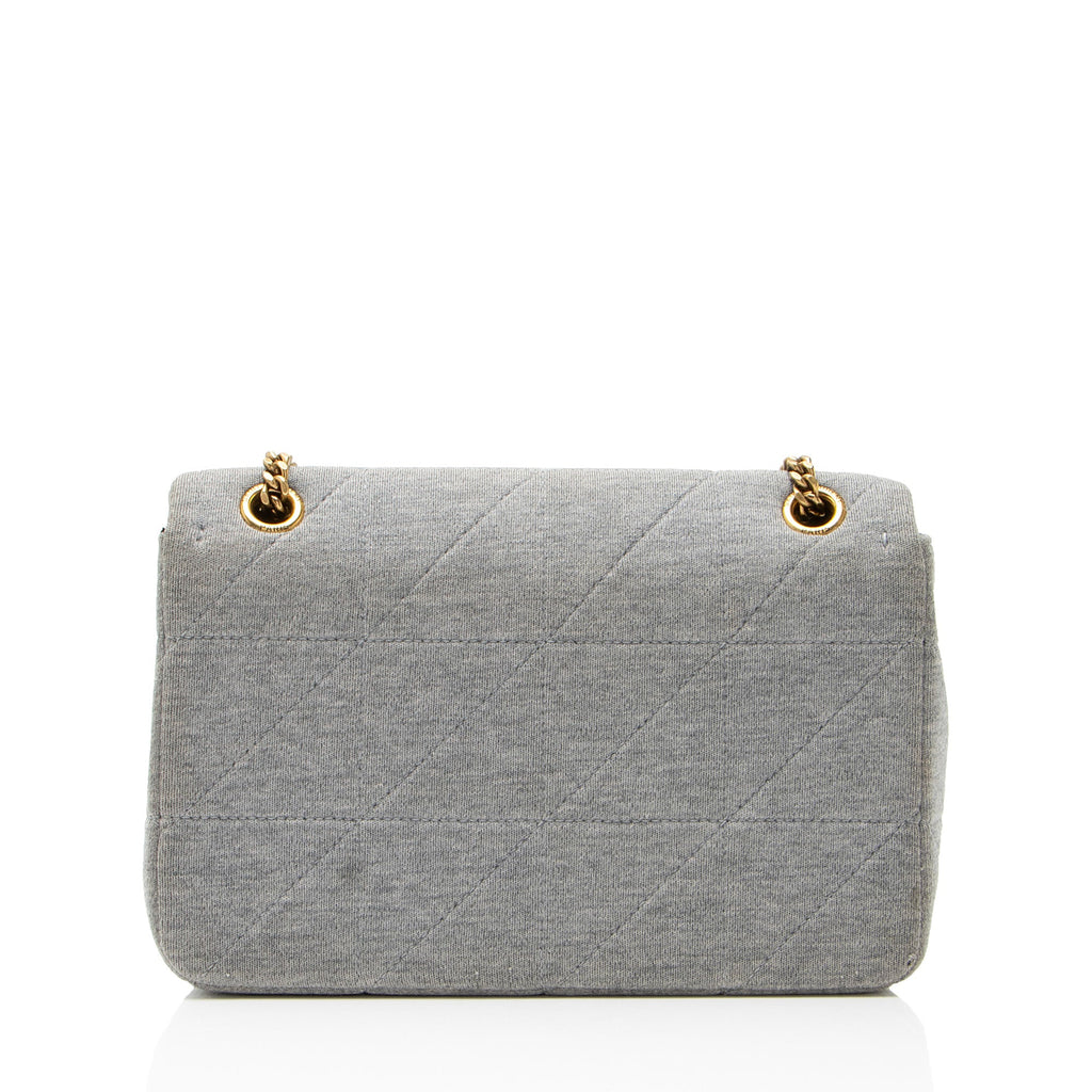 Saint Laurent Quilted Jersey Monogram Jamie Medium Shoulder Bag