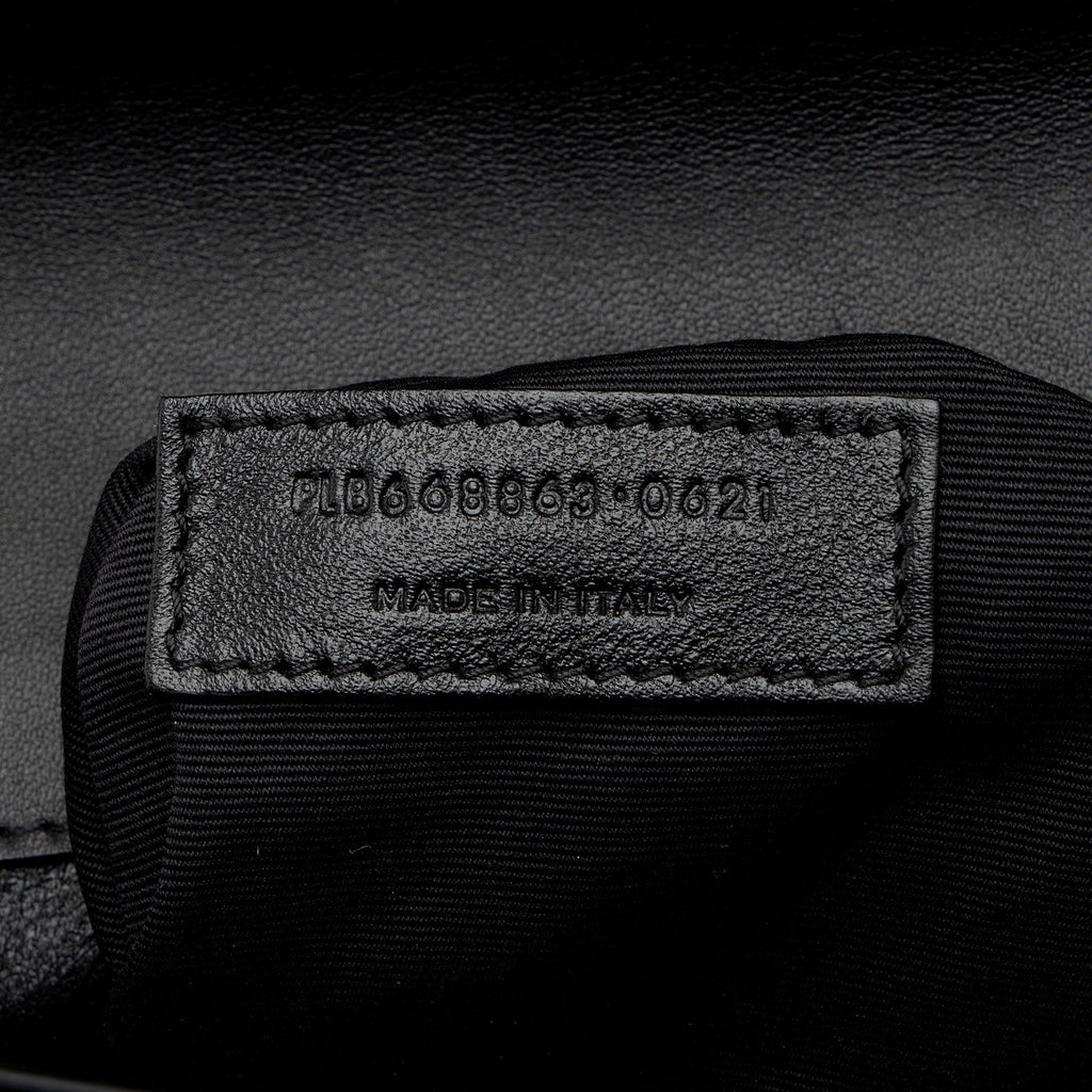 Saint Laurent Quilted Lambskin Monogram Gaby Shoulder Bag