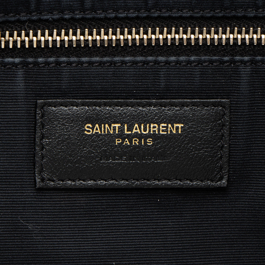 Saint Laurent Quilted Lambskin Monogram Icare Maxi Shopping Tote