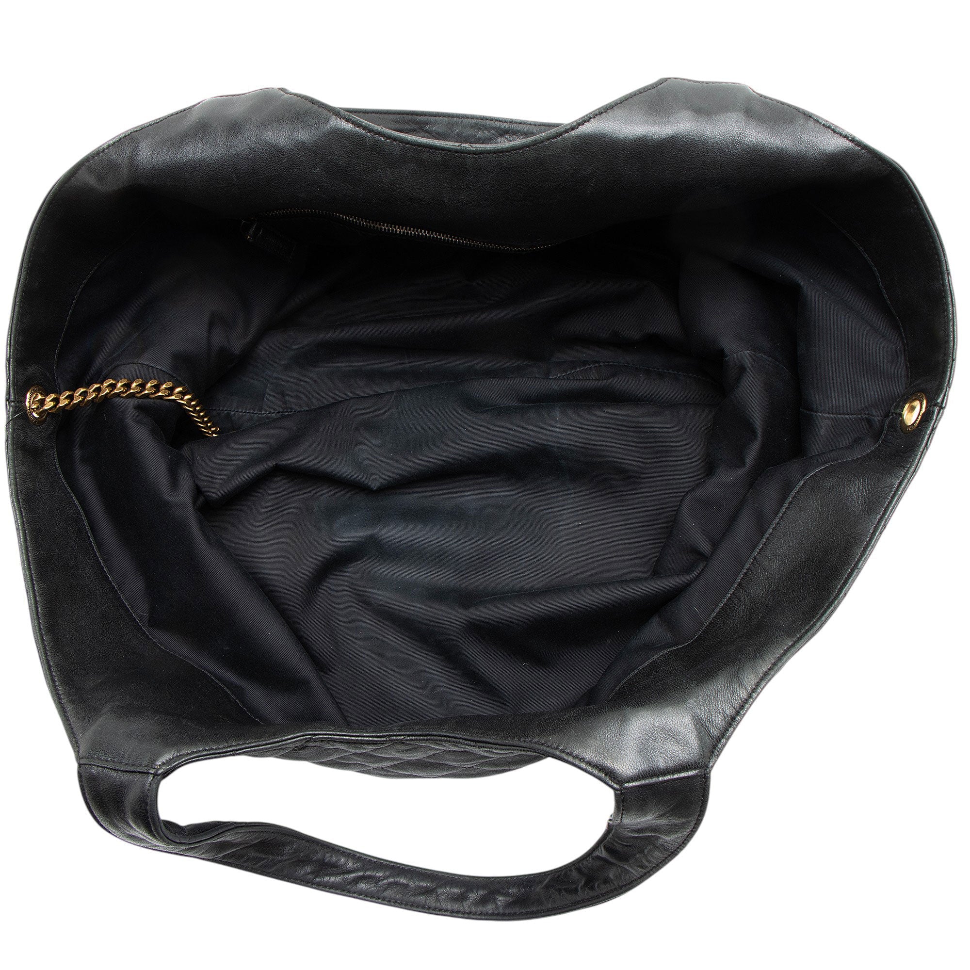 Saint Laurent Quilted Lambskin Monogram Icare Maxi Shopping Tote