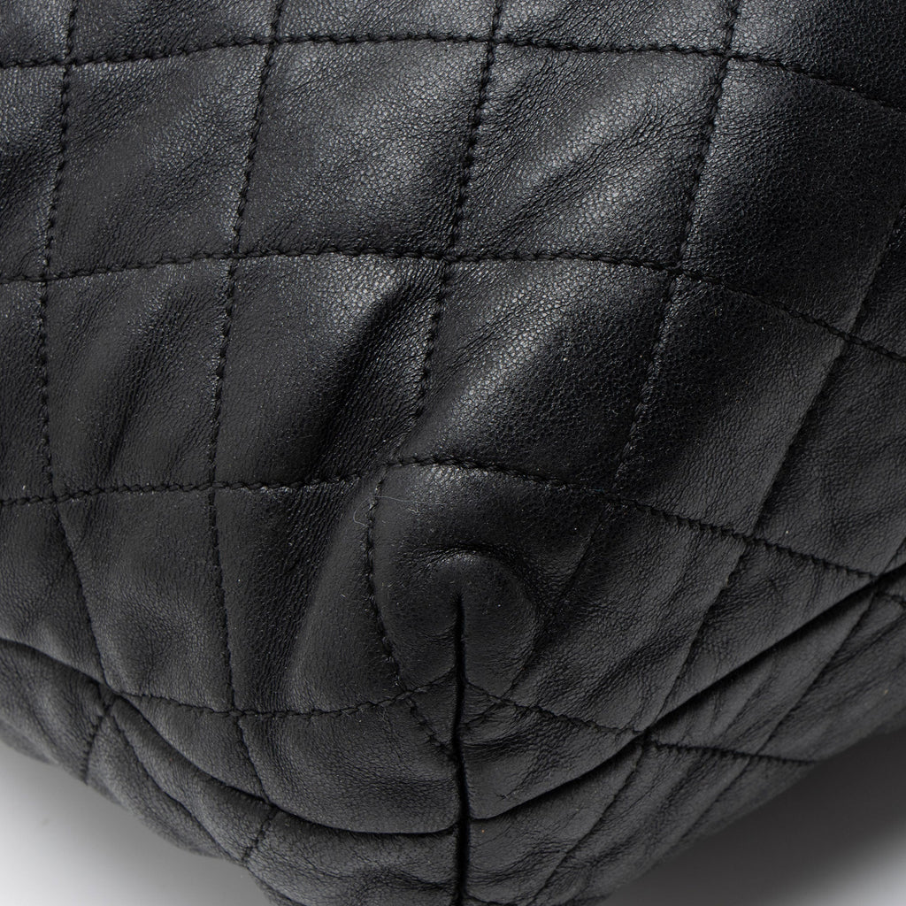 Saint Laurent Quilted Lambskin Monogram Icare Maxi Shopping Tote