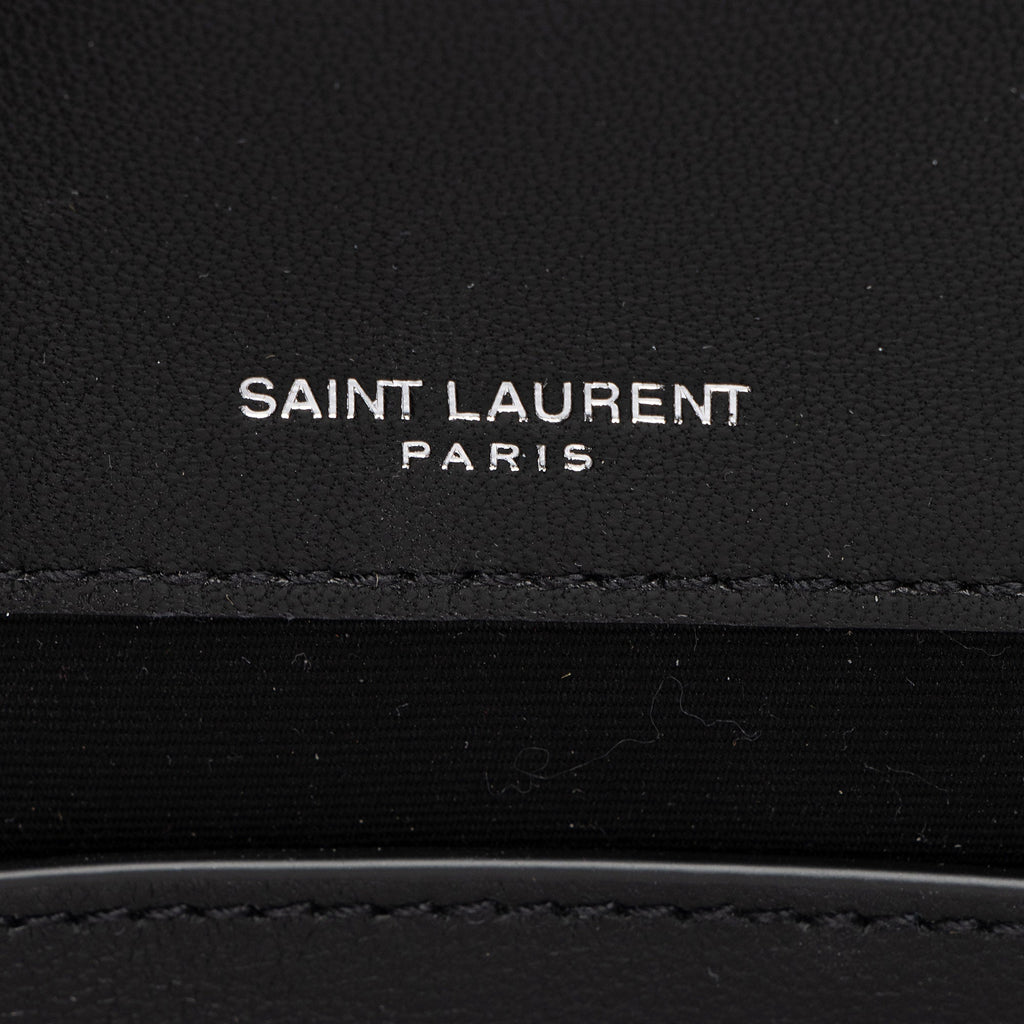 Saint Laurent Quilted Lambskin Monogram Kate Clutch
