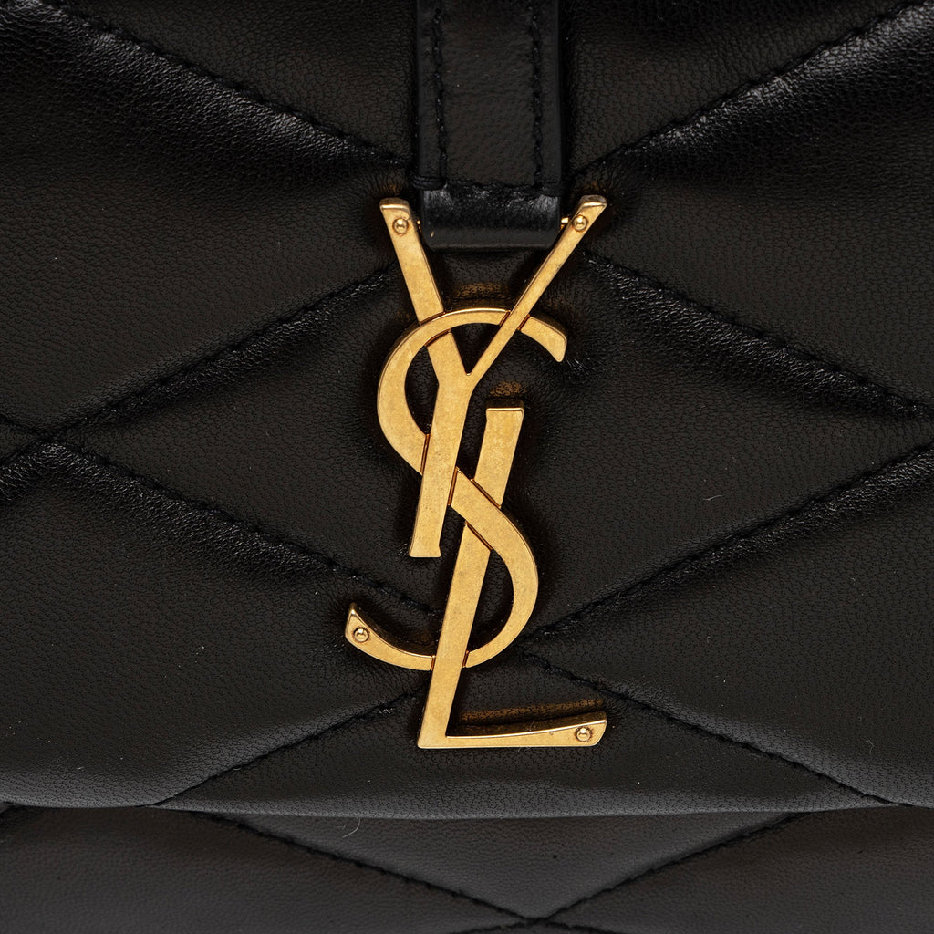 Saint Laurent Quilted Lambskin Monogram Le 57 Hobo (SHF-Yp8piY)
