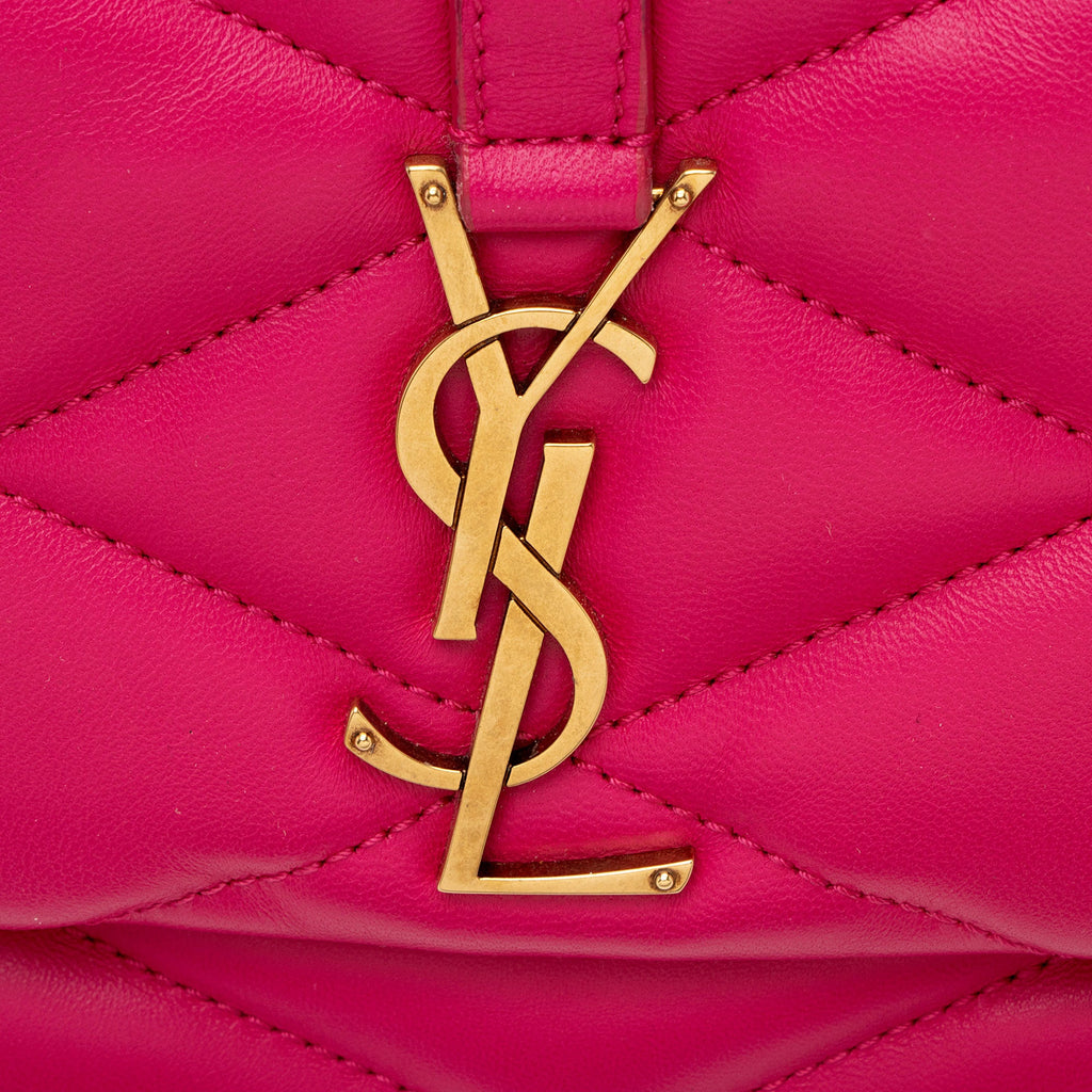 Saint Laurent Quilted Lambskin Monogram Le 57 Hobo