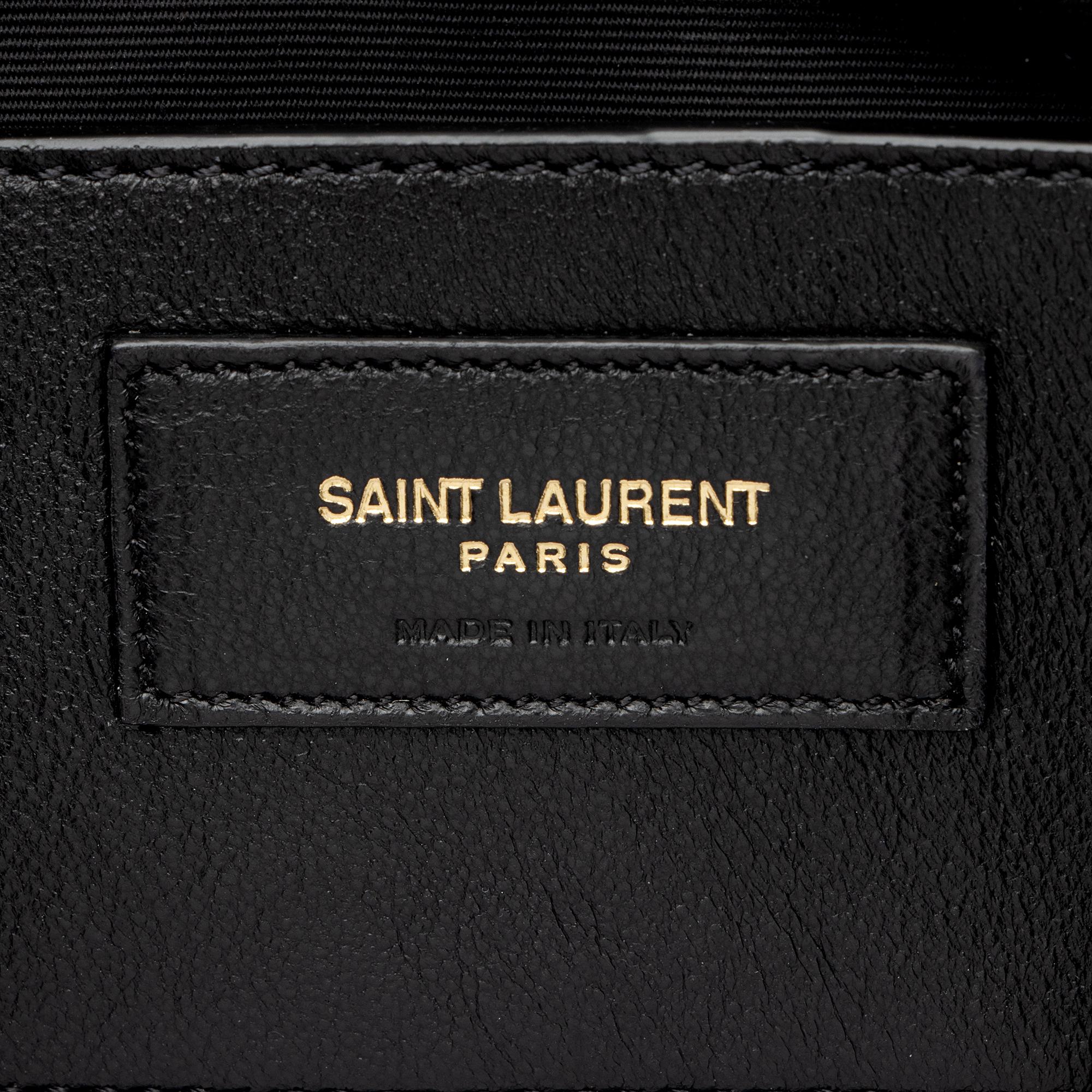 Saint Laurent Quilted Lambskin Pouch (SHF-22668)