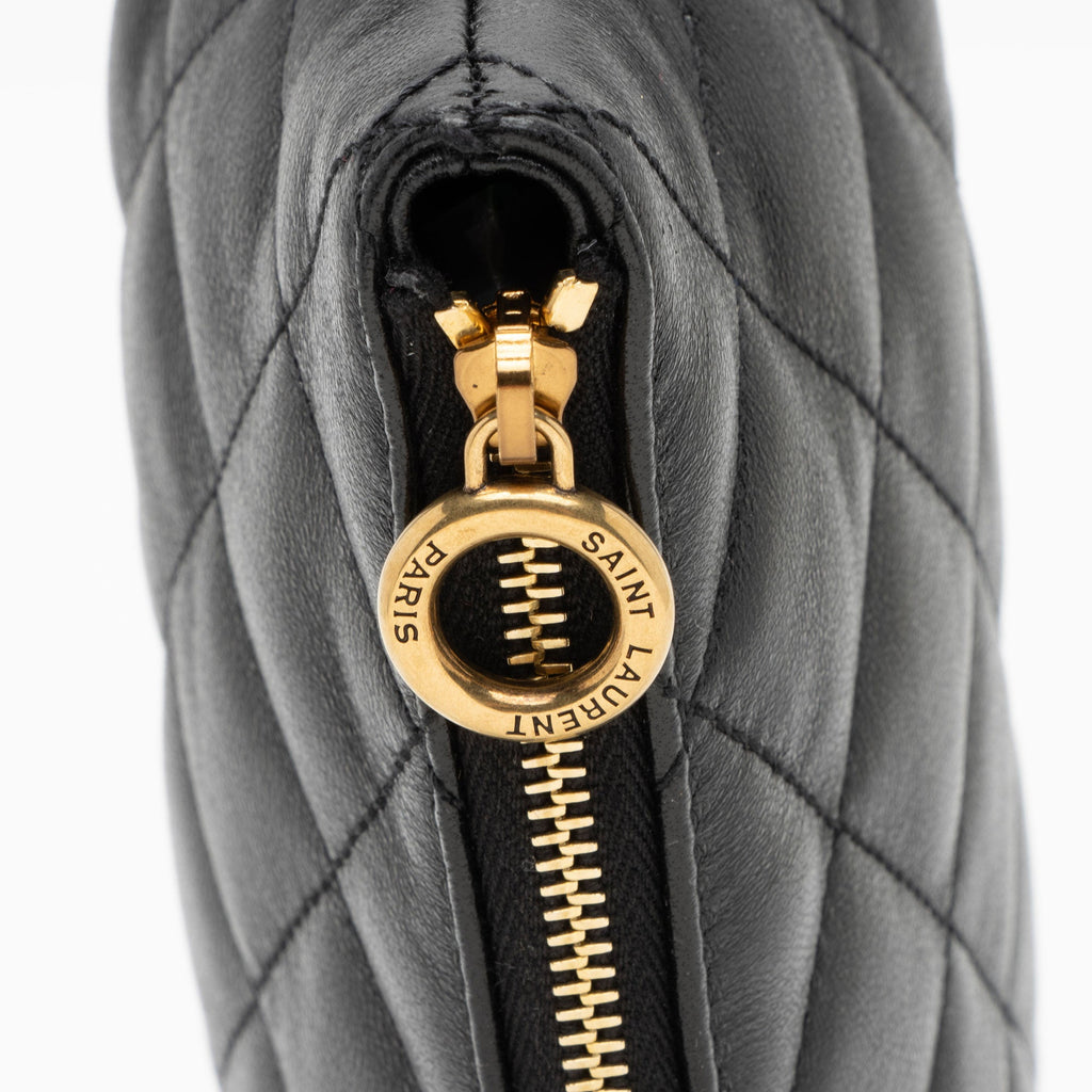 Saint Laurent Quilted Lambskin Pouch (SHF-j2MZSD)