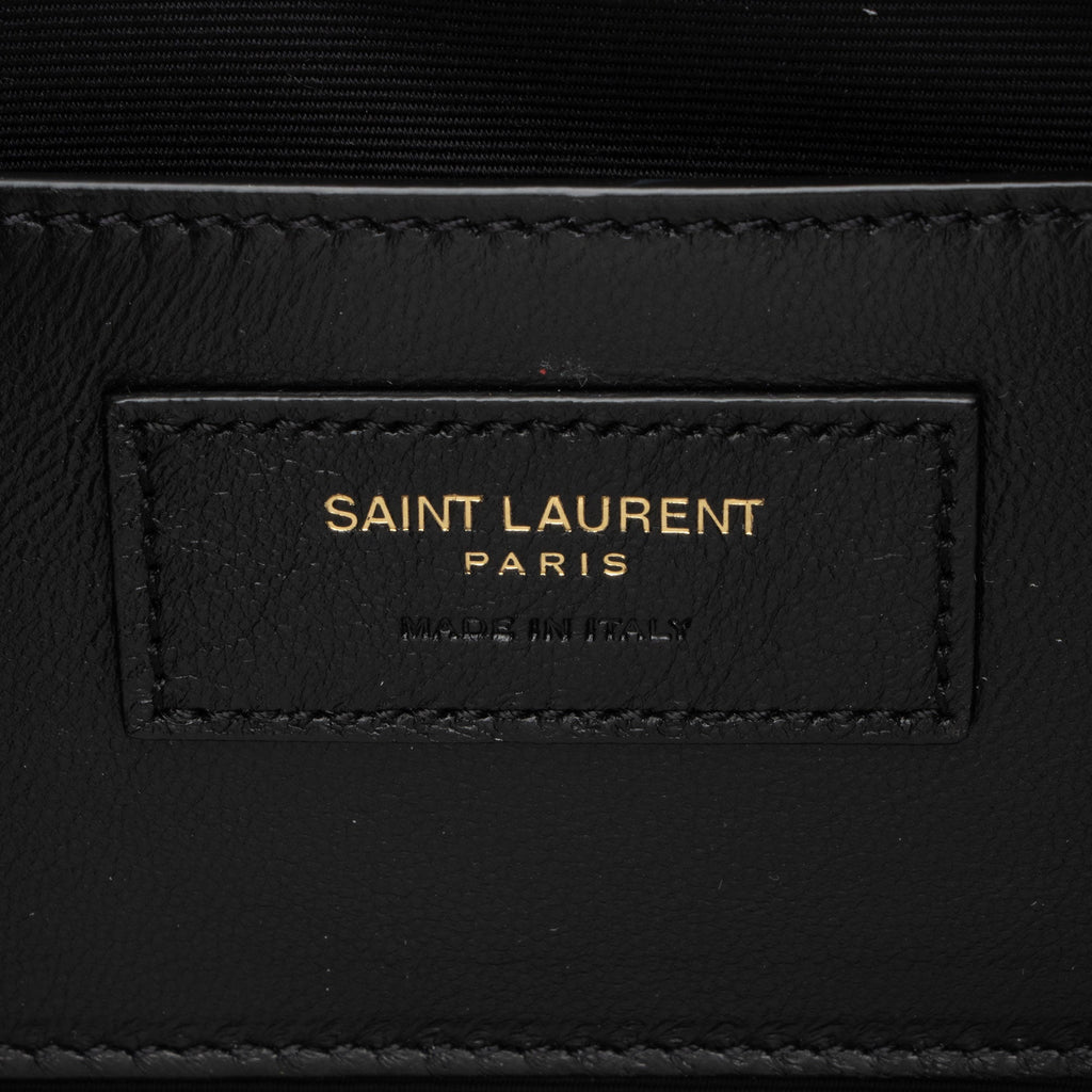 Saint Laurent Quilted Lambskin Pouch (SHF-j2MZSD)