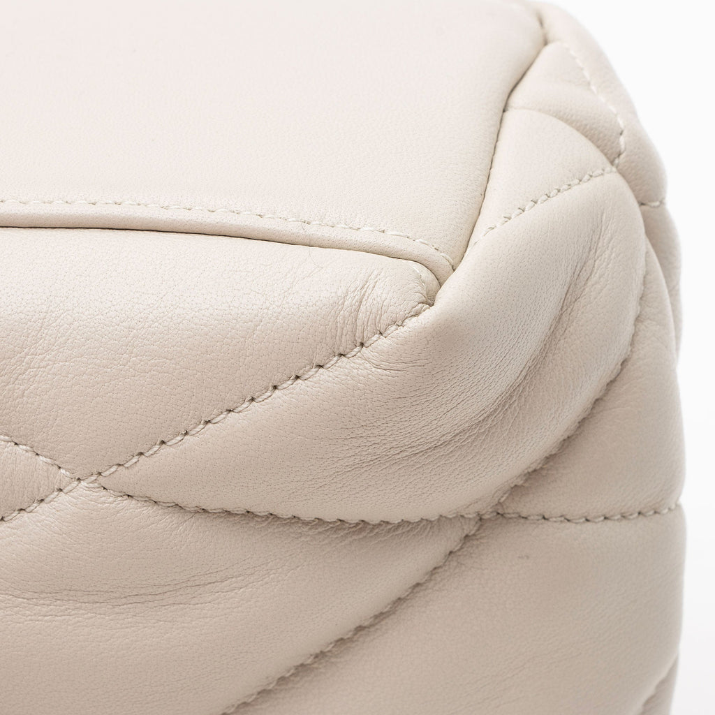 Saint Laurent Quilted Lambskin Puffer Sade Clutch (SHF-Acb2VB)