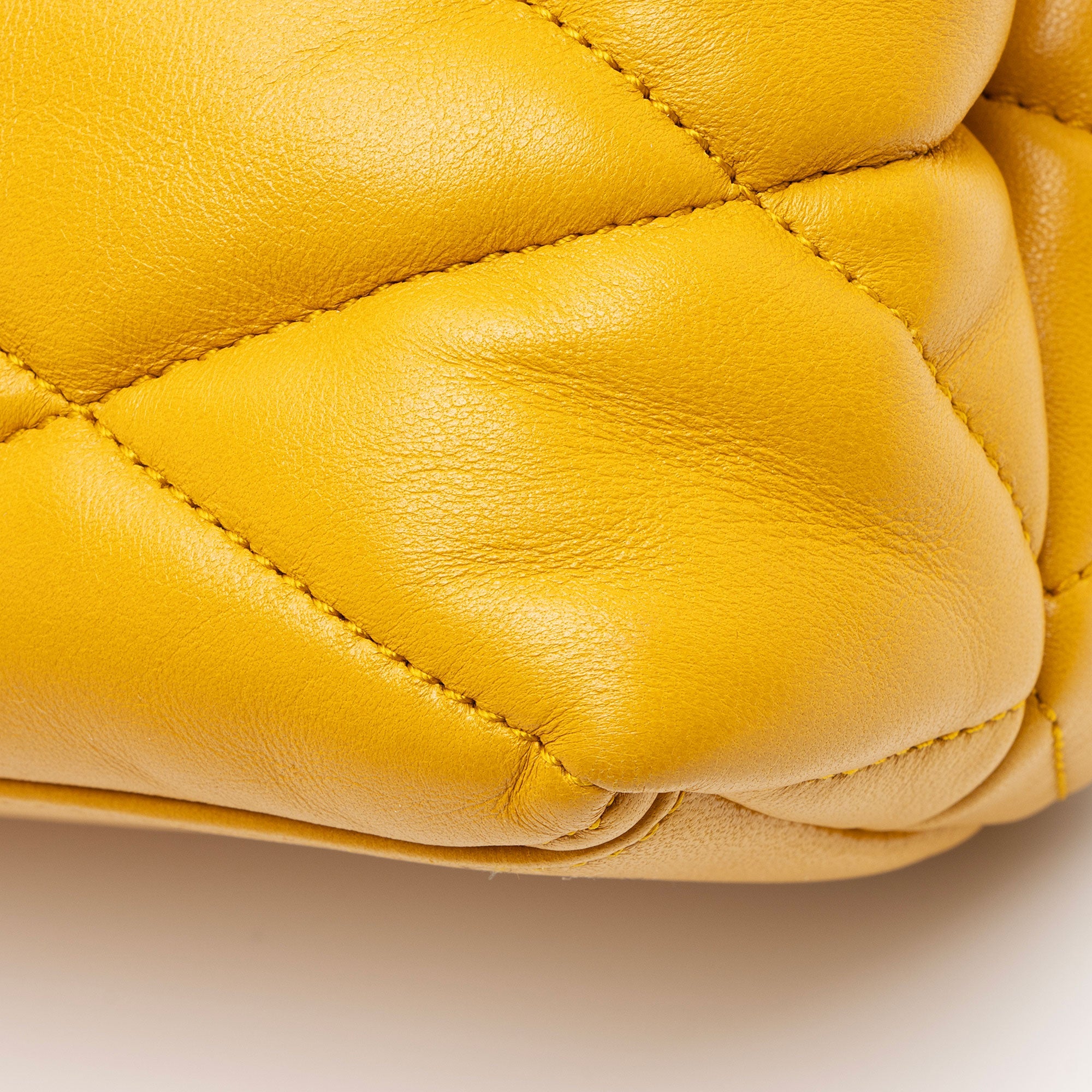 Saint Laurent Quilted Lambskin Puffer Sade Clutch