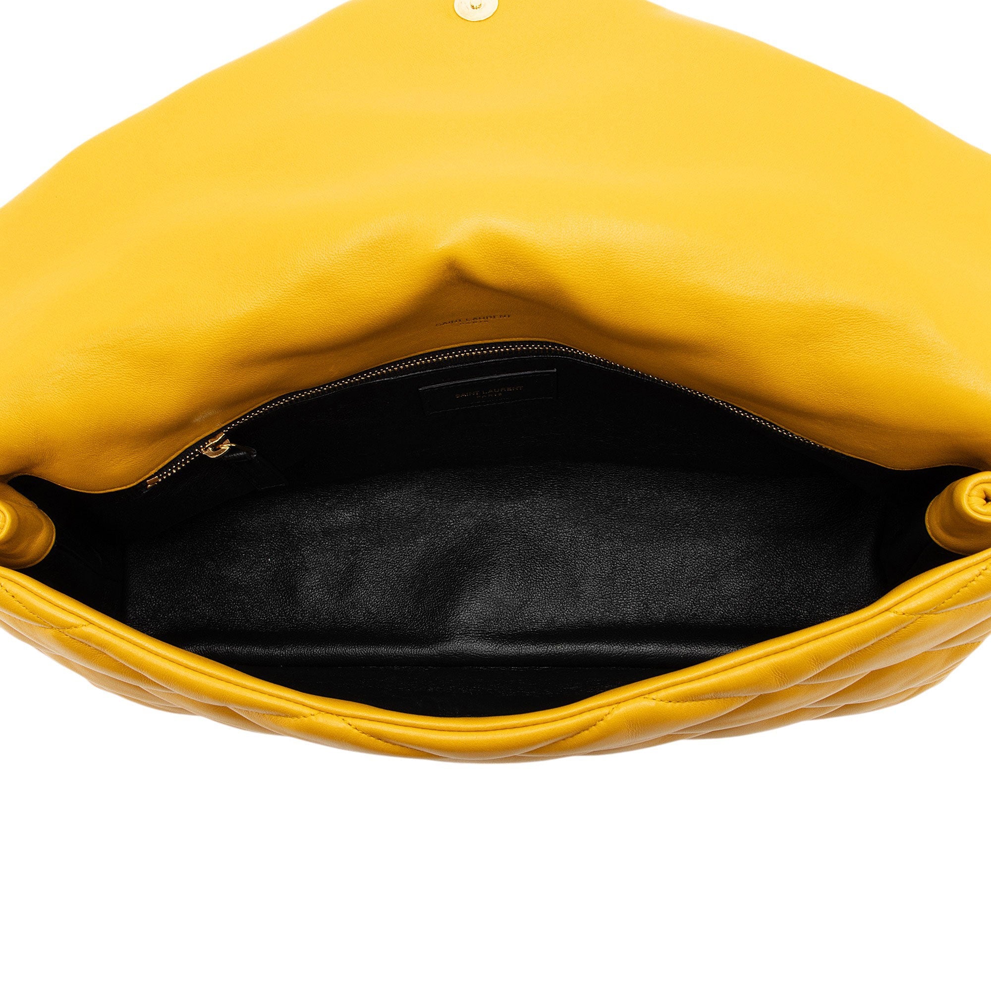 Saint Laurent Quilted Lambskin Puffer Sade Clutch