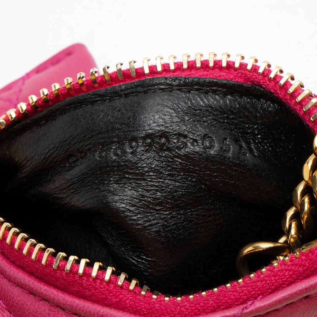 Saint Laurent Quilted Lambskin Triangle Charm