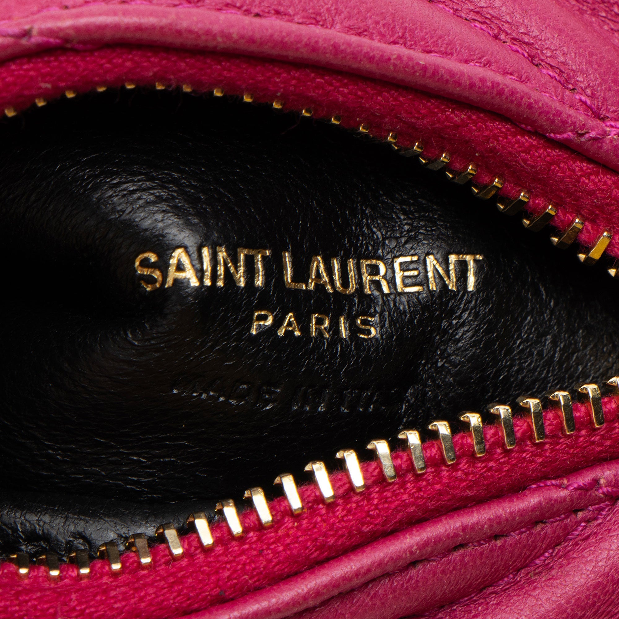 Saint Laurent Quilted Lambskin Triangle Charm