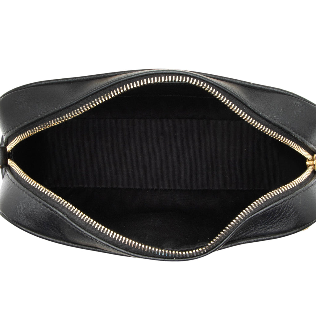Saint Laurent Raffia Calfskin Monogram Lou Camera Bag