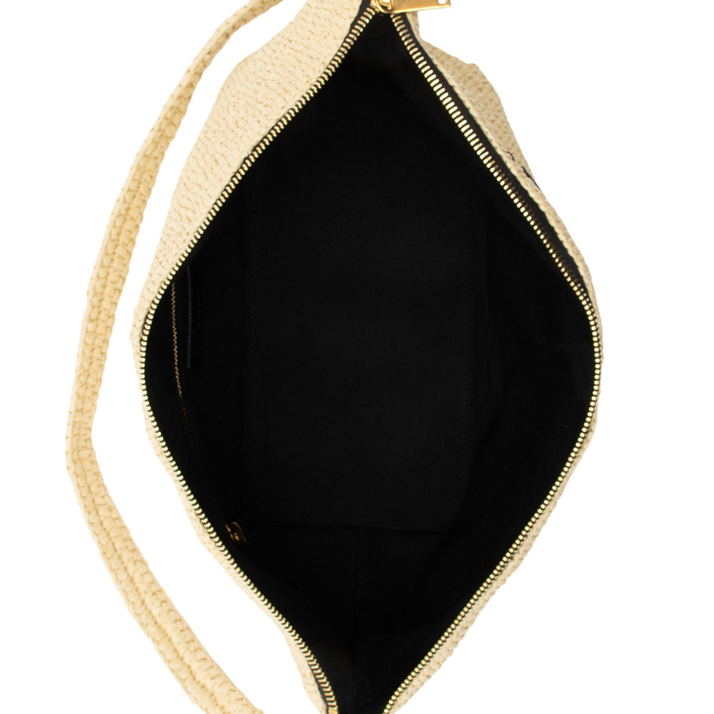 Saint Laurent Raffia Le Tuc Shoulder Bag