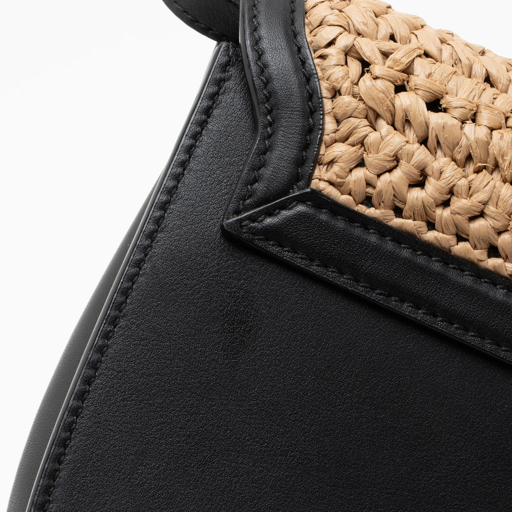 Saint Laurent Raffia Leather Kaia Medium Shoulder Bag
