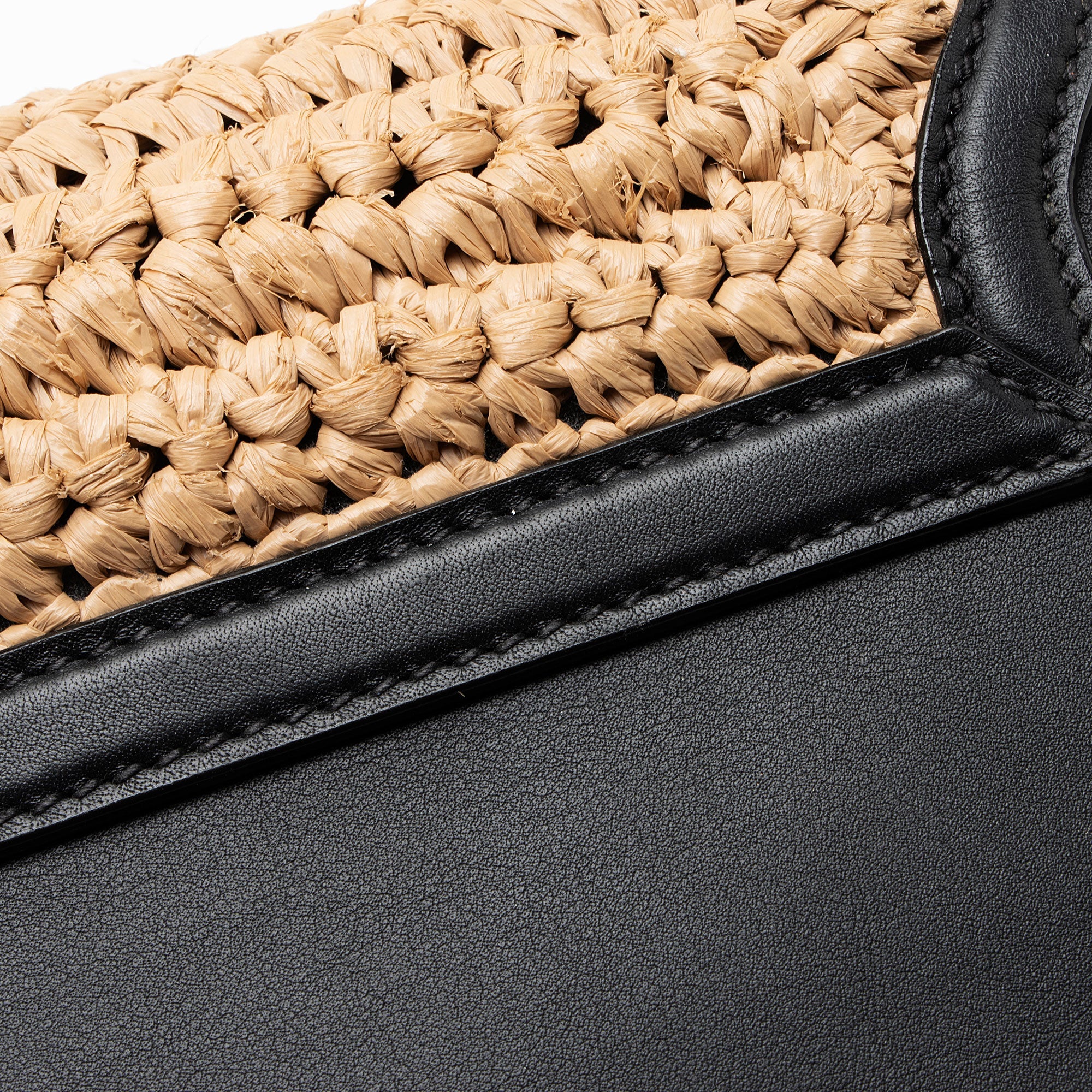 Saint Laurent Raffia Leather Kaia Medium Shoulder Bag