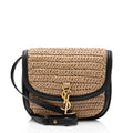 Saint Laurent Raffia Leather Kaia Medium Shoulder Bag