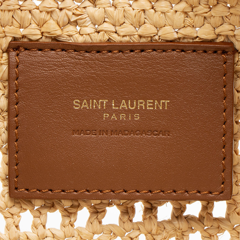 Saint Laurent Raffia Monogram Icare Maxi Shopping Tote