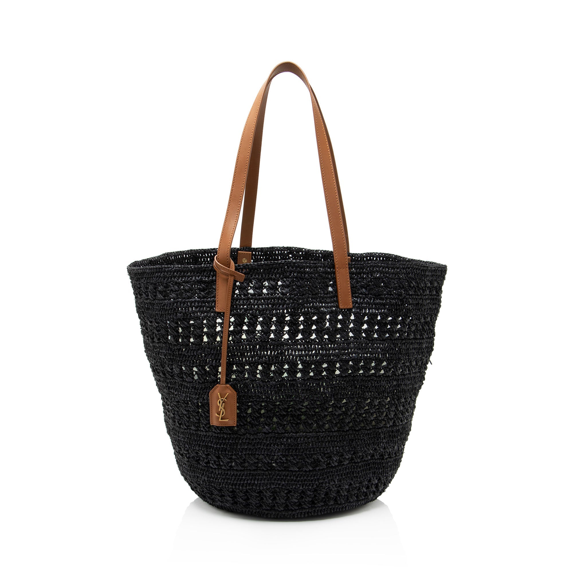 Saint Laurent Raffia Panier Medium Tote