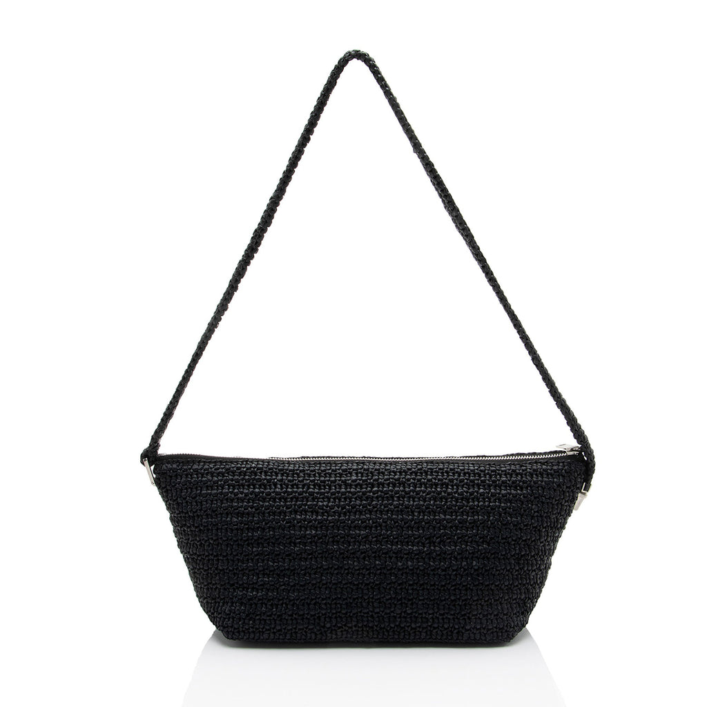 Saint Laurent Raffia Le Tuc Shoulder Bag