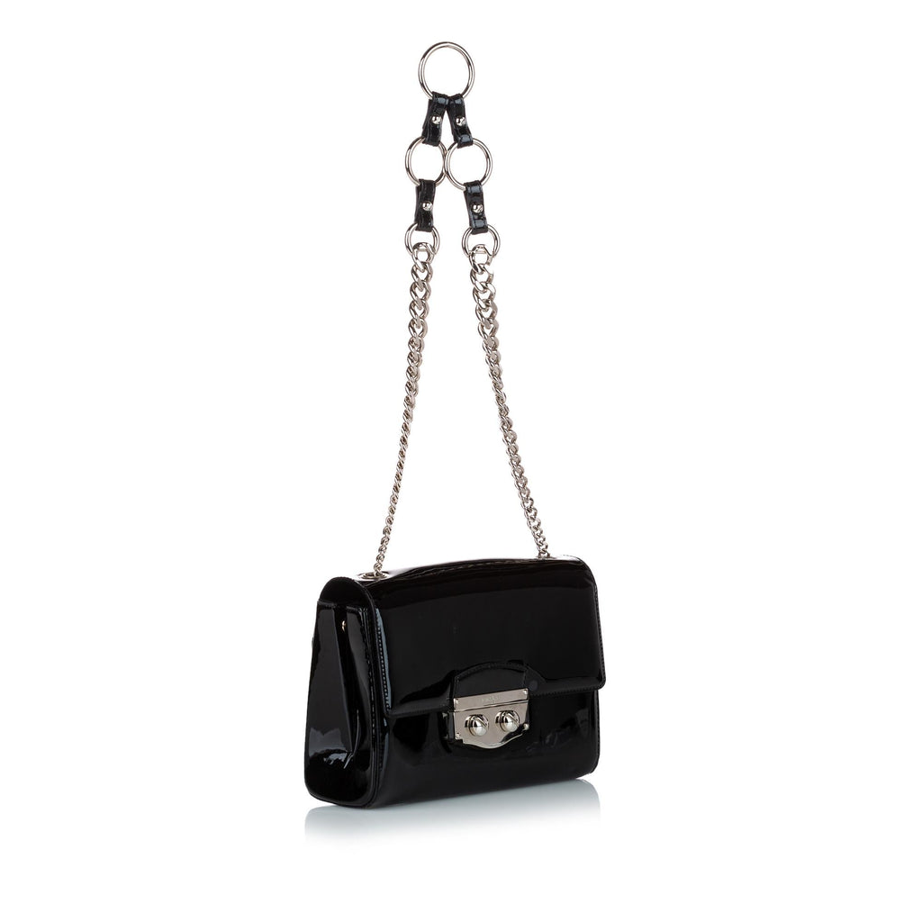 Saint Laurent Sac Le Sixieme Patent Leather Shoulder Bag (SHG-30749)