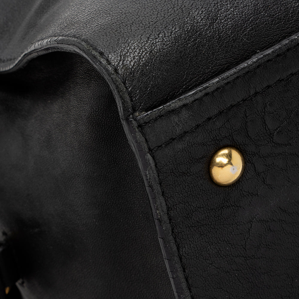 Saint Laurent Calfskin Classic Cabas Chyc Y Medium Tote - FINAL SALE (SHF-18423)