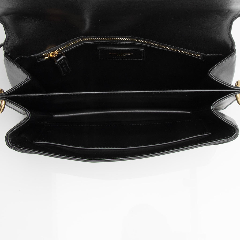 Saint Laurent Smooth Calfskin Le Maillon Shoulder Bag (SHF-1cEBlW)