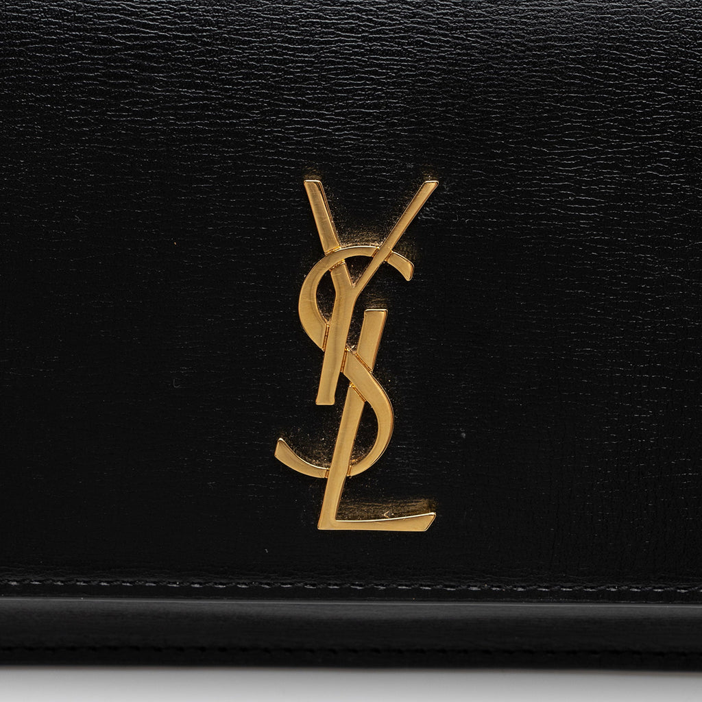 Saint Laurent Smooth Calfskin Monogram Phone Holder Shoulder Bag (SHF-ma6enh)