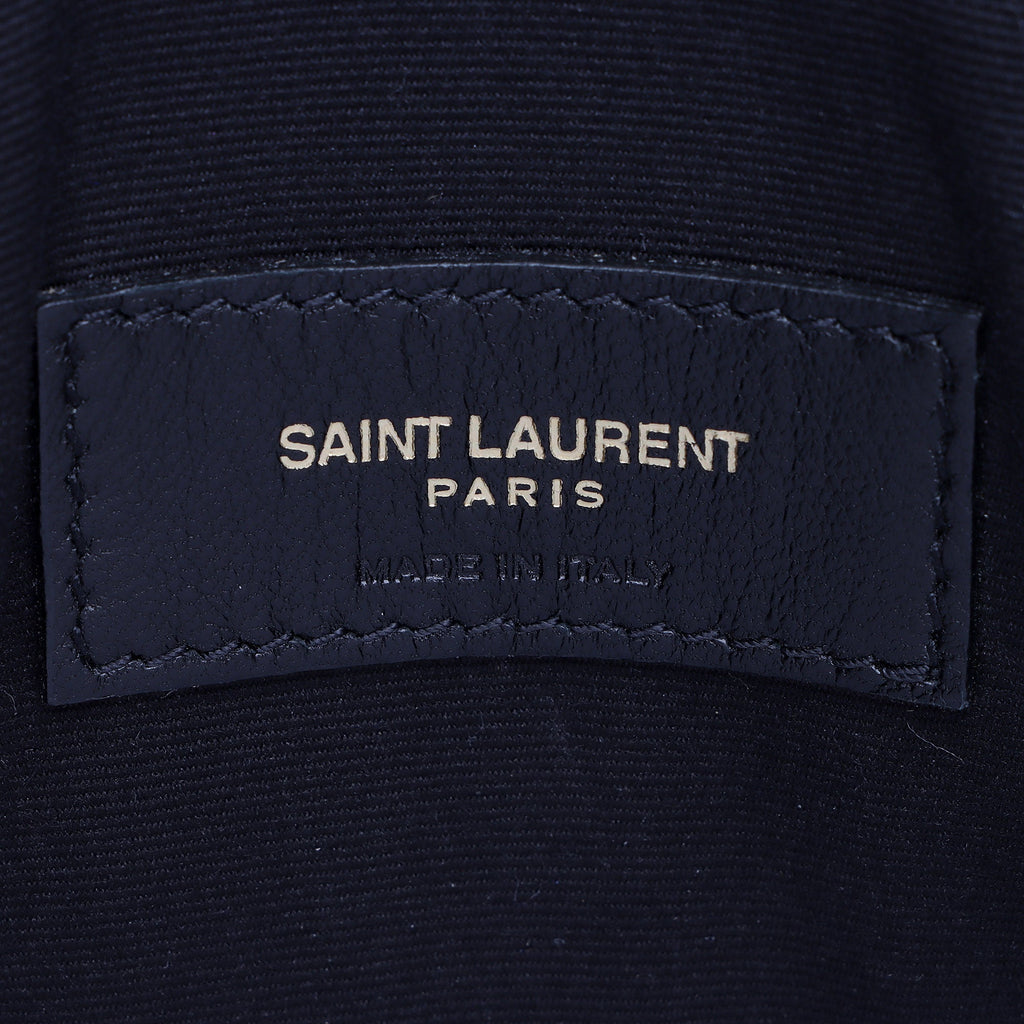 Saint Laurent Smooth Calfskin Monogram Uptown Clutch (SHF-HaidnQ)