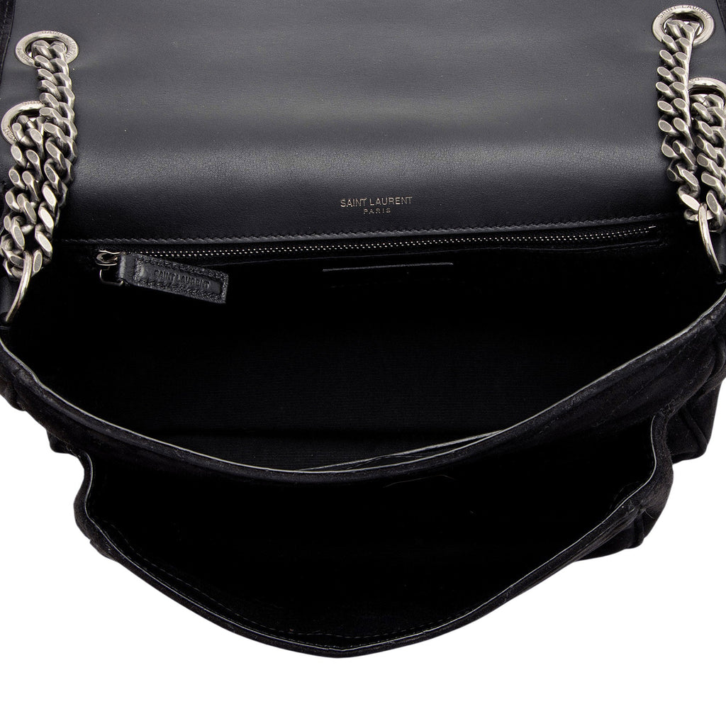 Saint Laurent Suede Monogram Niki Medium Shoulder Bag