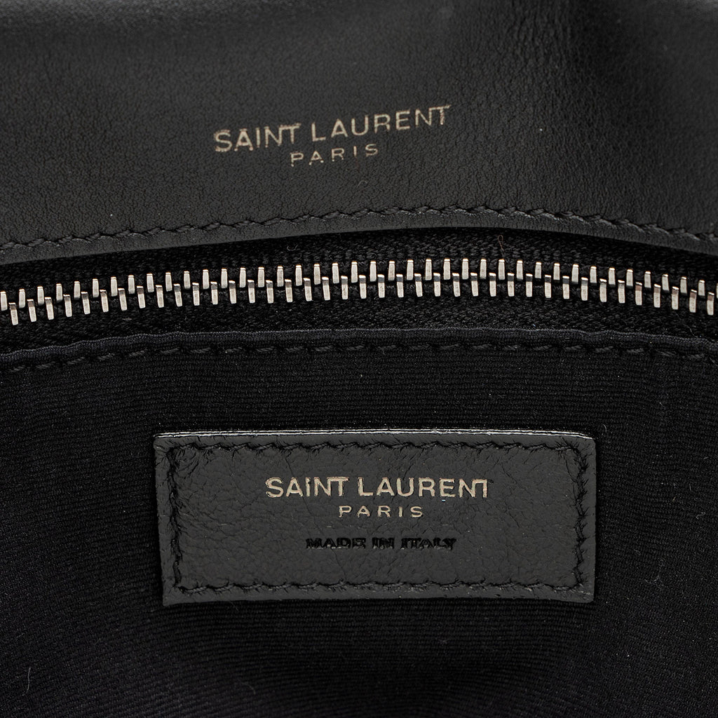 Saint Laurent Suede Monogram Niki Medium Shoulder Bag