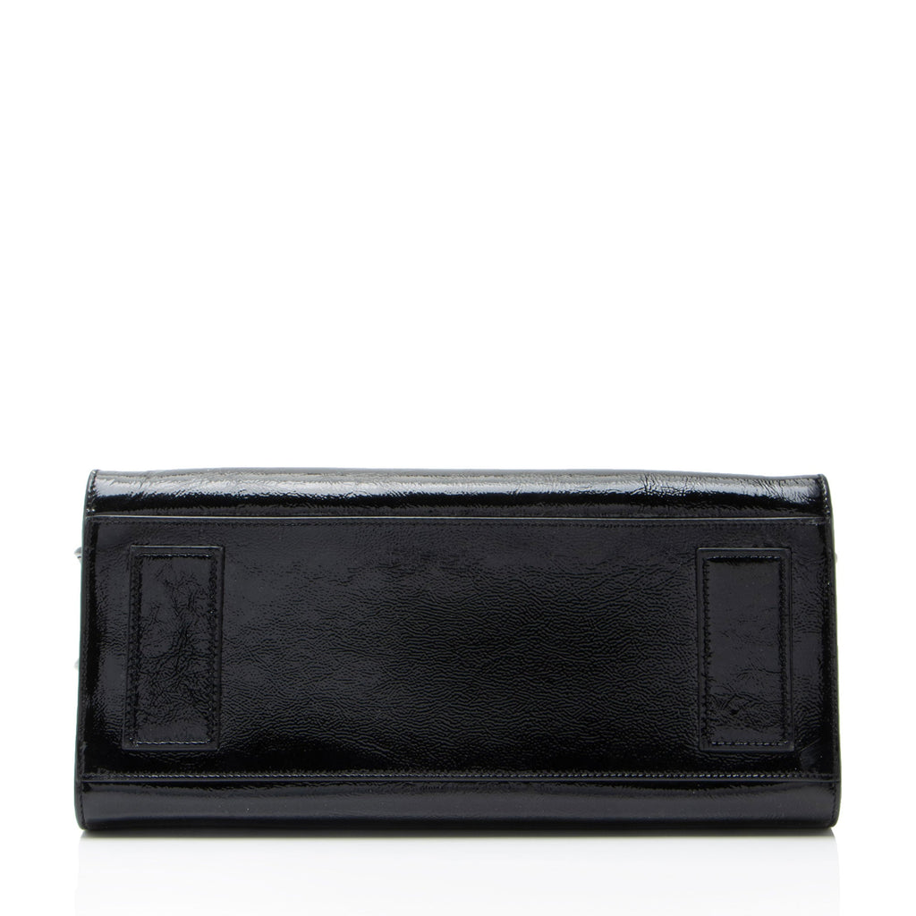 Saint Laurent Textured Patent Leather Sac De Jour Medium Tote