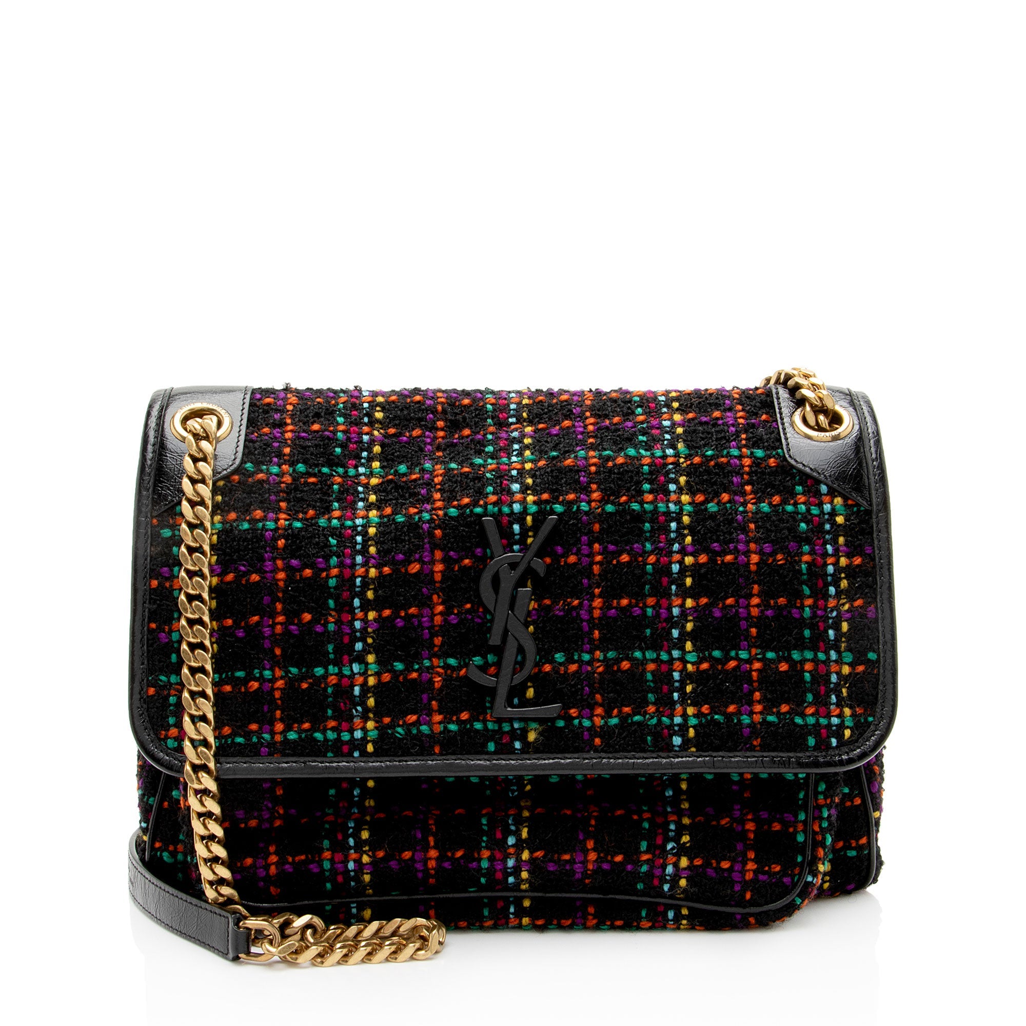 Saint Laurent Tweed Niki Medium Shoulder Bag