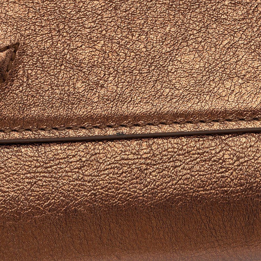 Saint Laurent Vintage Metallic Calfskin Monogram Belle de Jour Clutch (SHF-VMKI8c)