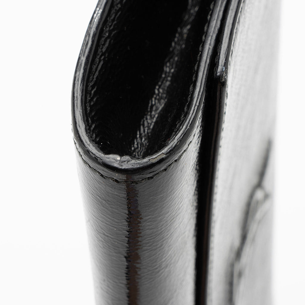 Saint Laurent Vintage Patent Leather Monogram Belle de Jour Clutch (SHF-36A795)