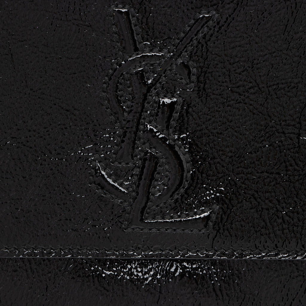 Saint Laurent Vintage Patent Leather Monogram Belle de Jour Clutch (SHF-BY8Utu)