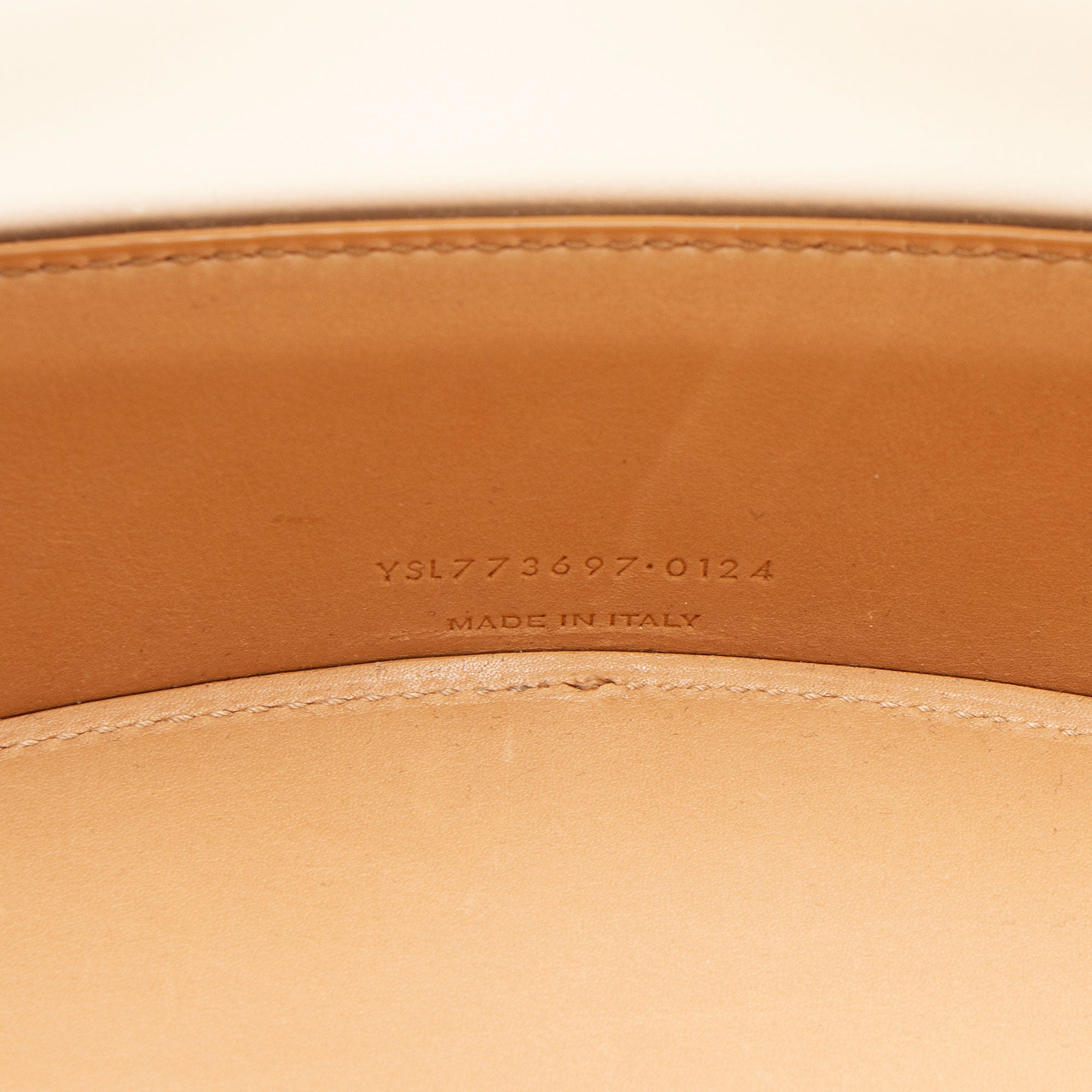 Saint Laurent Vinyl Calfskin Panier Medium Tote
