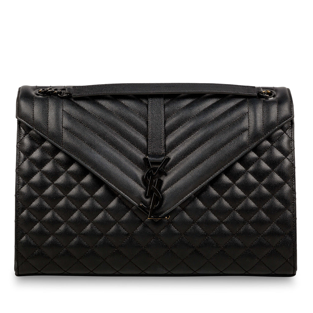 Saint Laurent Large Monogram Mix Matelasse Shoulder Bag
