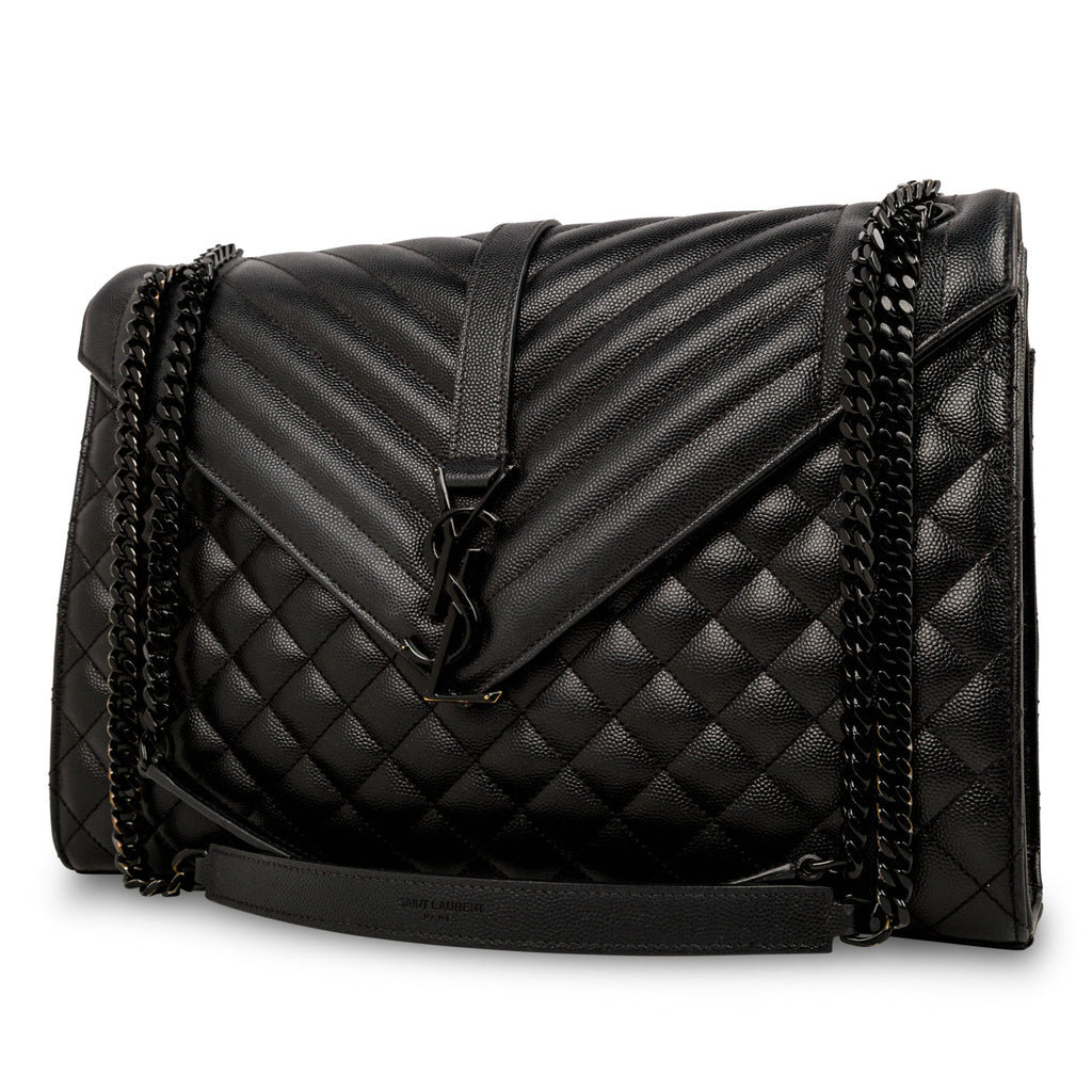 Saint Laurent Large Monogram Mix Matelasse Shoulder Bag