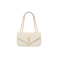 LOULOU medium in MATELASSÉ lambskin white