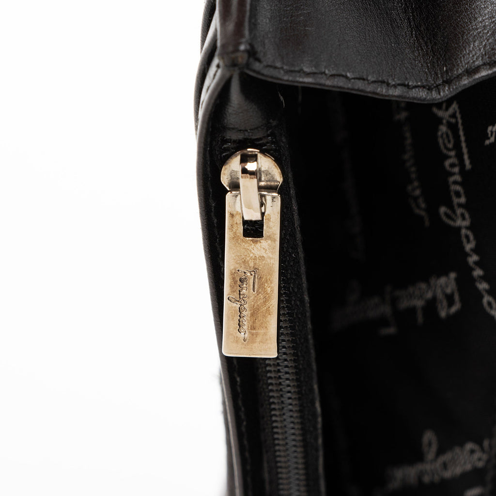 Ferragamo Calfskin Gancini Long Wallet