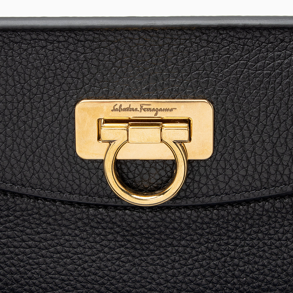 Salvatore Ferragamo Calfskin Gancini Tote (SHF-21196)