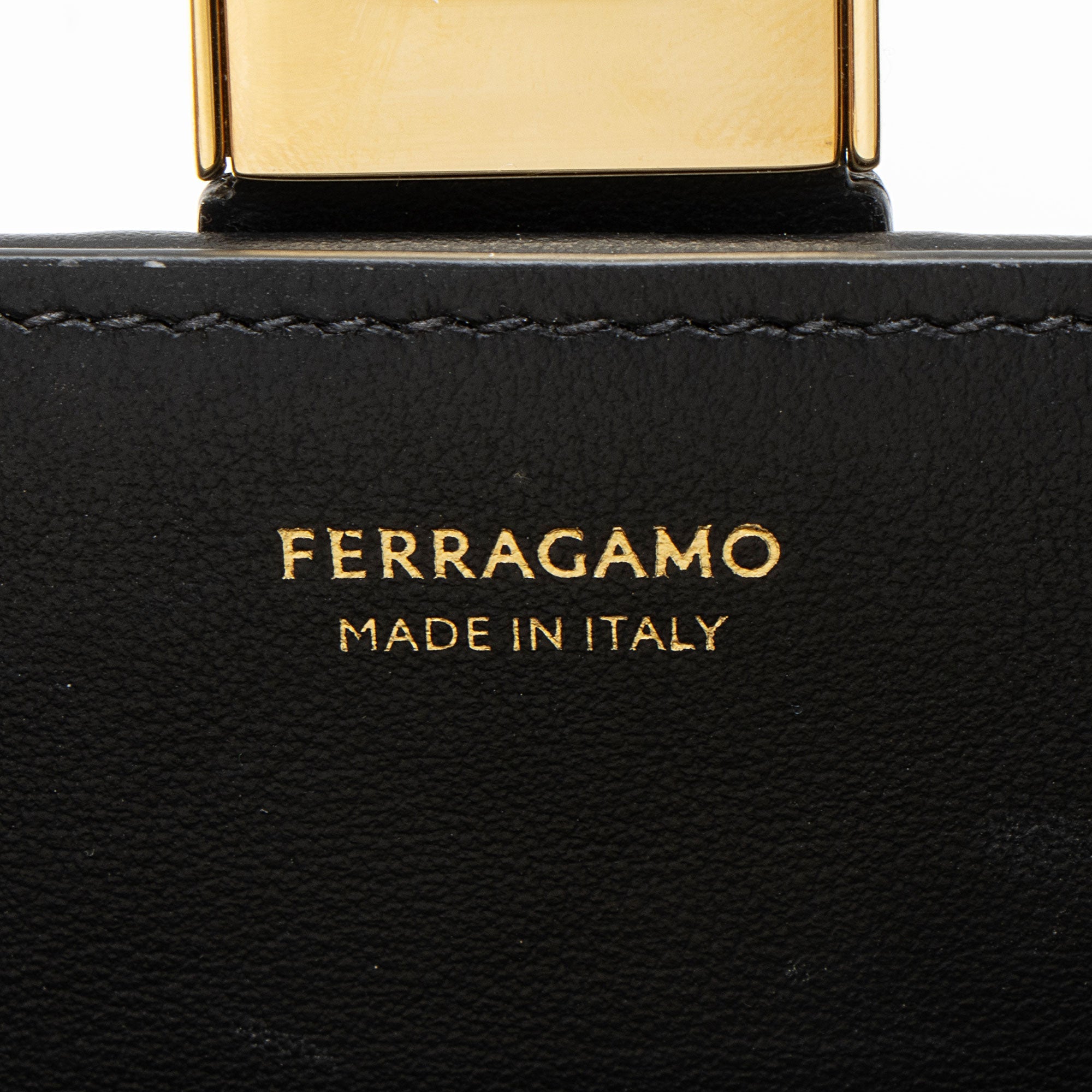 Salvatore Ferragamo Calfskin Hug Wallet on Chain