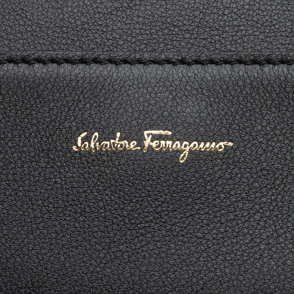 Salvatore Ferragamo Calfskin Jet Set Top Handle Large Satchel (SHF-JMhPjy)