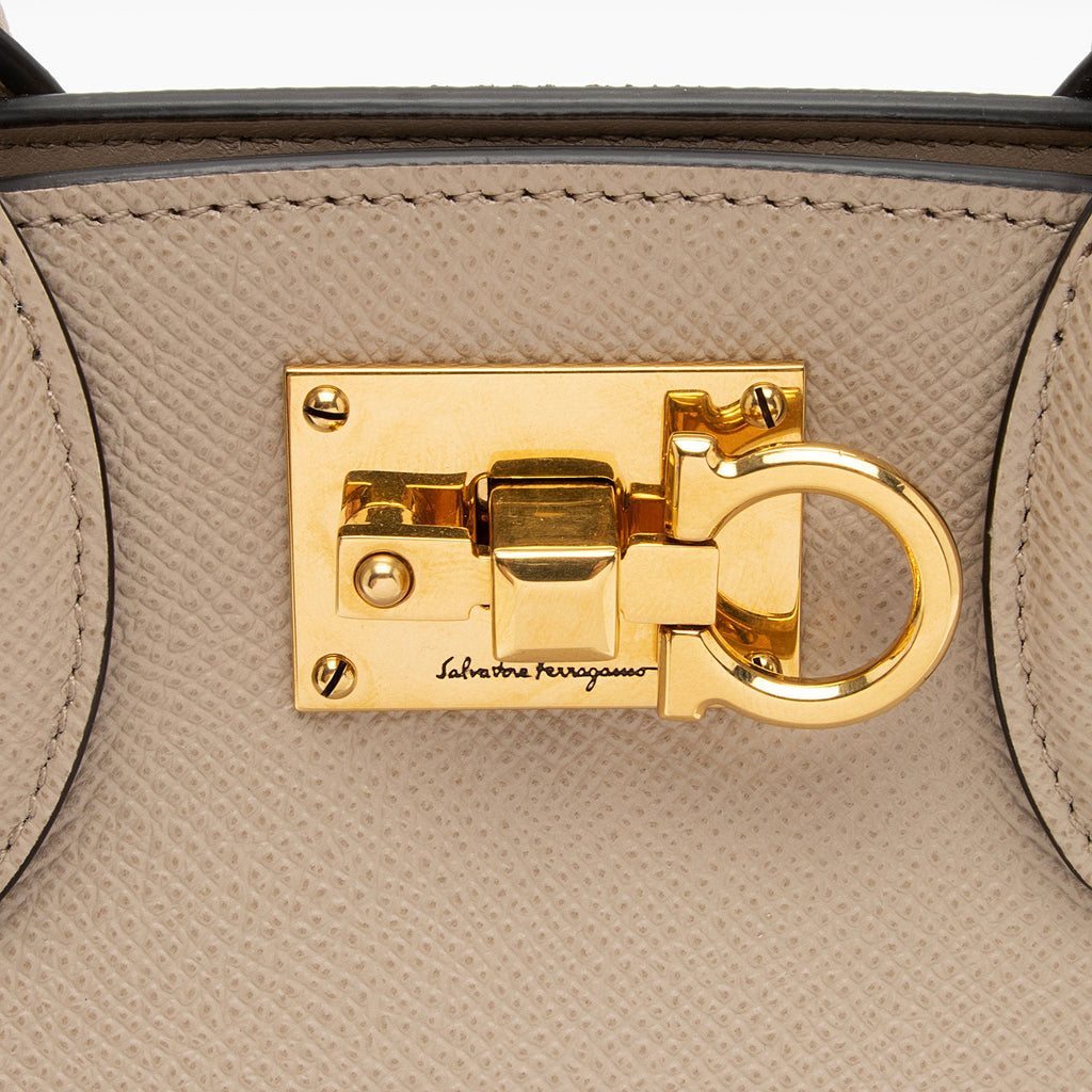 Salvatore Ferragamo Calfskin Studio Small Tote (SHF-tSZq4B)